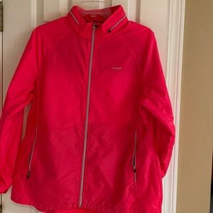 Hind beautiful bright pink nylon jacket